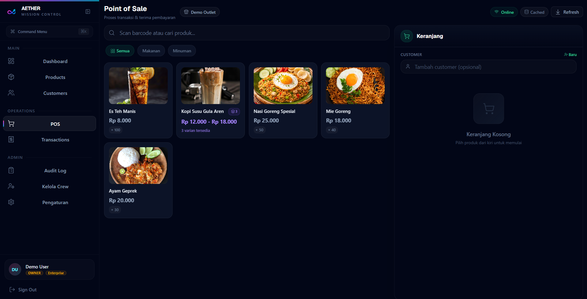 AETHER POS — Business Operating System